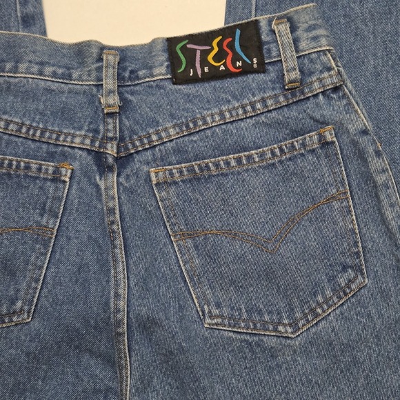 Vintage STEEL High Waist Jeans Fly Button  Womens Size 9 100% Cotton Made In USA - Picture 1 of 10